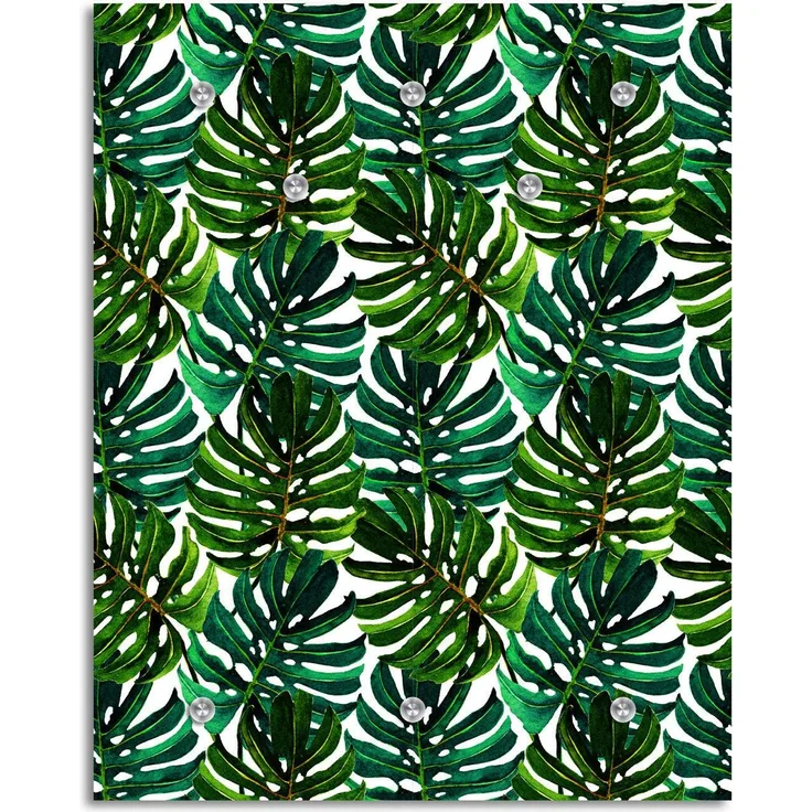 Queence Garderobe - "Arjen" Druck auf hochwertigem Arcylglas inkl. Edelstahlhaken und Aufhängung, Format: 100x120cm