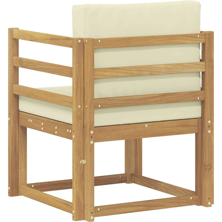 vidaXL 2 Stück Outdoor-Sofagarnitur Polyester Weiß und Creme 3438959 – Bild 5