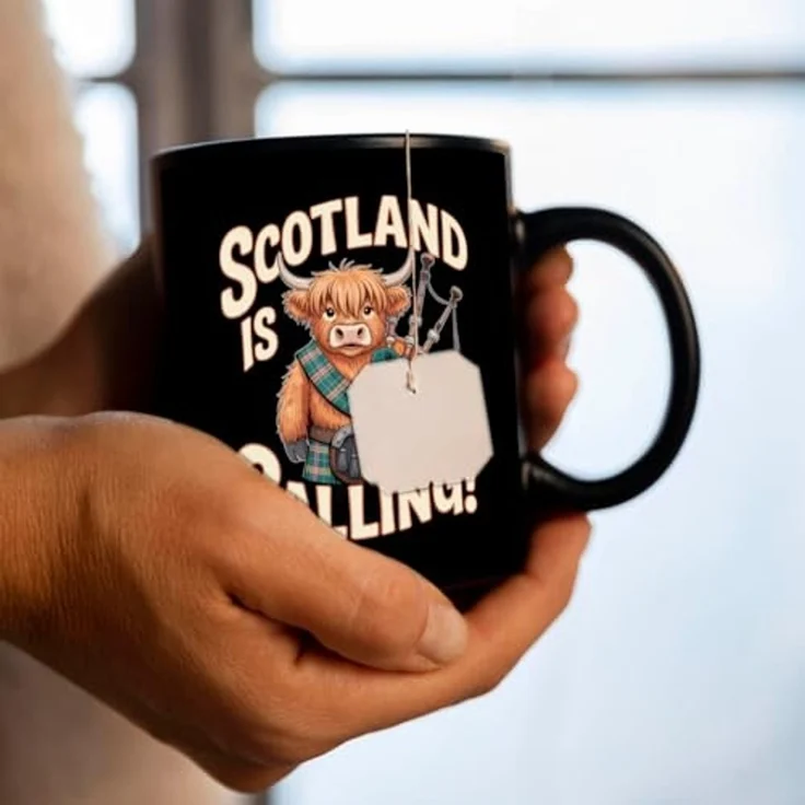 speecheese Tasse Scotland is calling! Tasse mit Highland-Kuh-Motiv – Bild 7