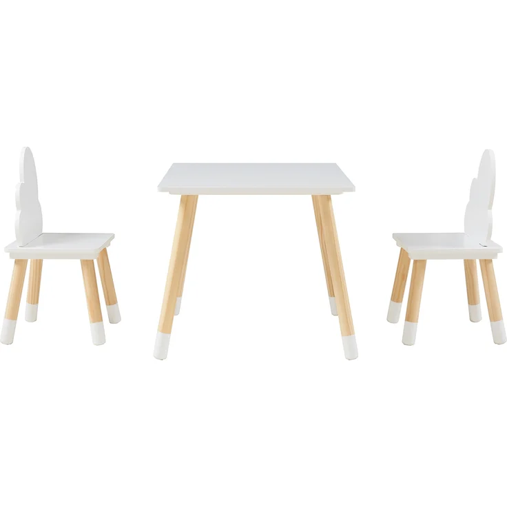 Kindersitzgruppe Hovle mit Wolken-Design Weiß [en. casa] – Bild 6