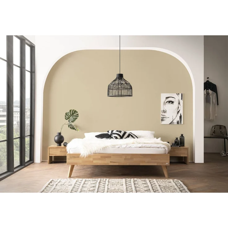 Hasena Bett Iseo Kernbuche massiv ohne Kopfteil 160x200 cm, Fußhöhe 20 cm – Bergamo – Bild 2