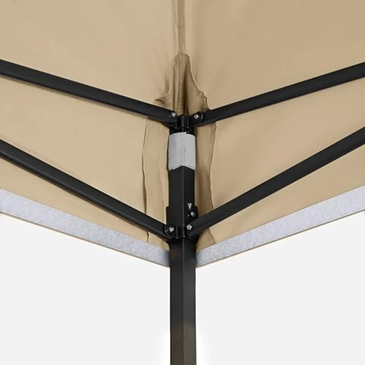 All Seasons Gazebos Strapazierfähiger Faltpavillon und Vorzelt, komplett wasserdicht, hochwertig, für einen sekundenschnellen Aufbau, 3x3 m erhältlich (Beige) – Bild 6