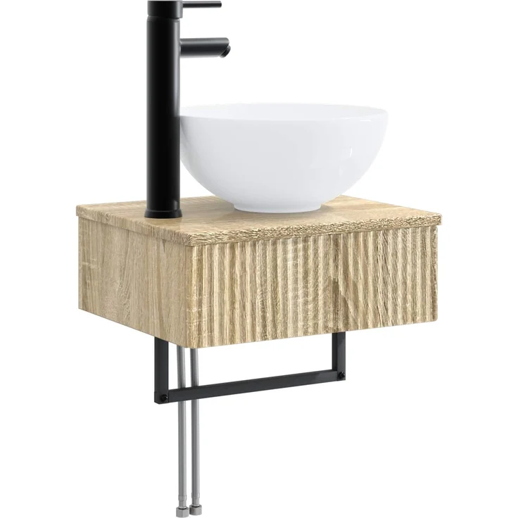 vidaXL Badezimmerschrank-Set 5 stk. Sonoma-Eiche 33 x 34,5 x 100 cm 3405965 – Bild 4