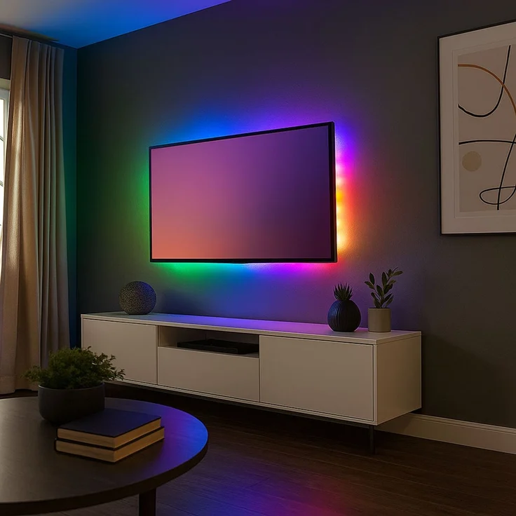 RGBW LED Strip, Fernbedienung, dimmbar, L 300 cm – Bild 4