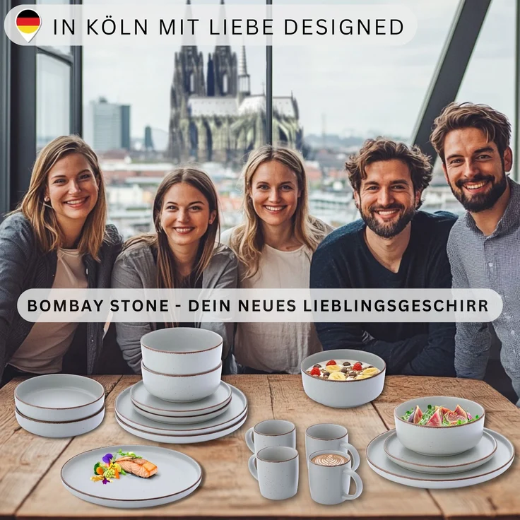 SÄNGER Steingut Schalen Bombay Stone 4 teilig – Bild 6