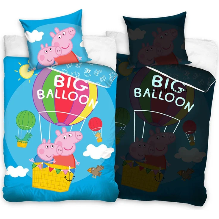 Peppa Pig Bettwäsche Schweinchen Peppa Kinderbettwäsche PP211018 135x200 cm + 80x80 cm