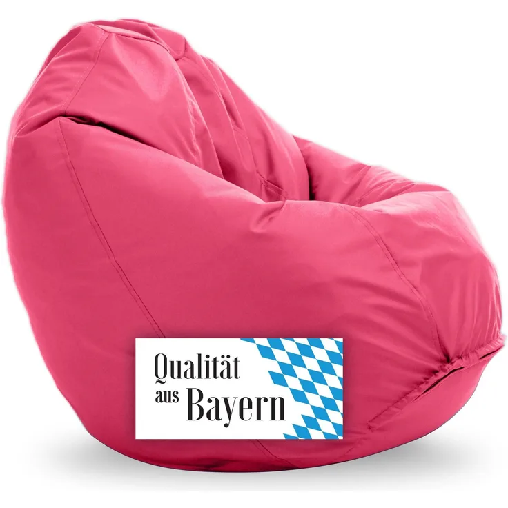 Bruni Kinder-Sitzsack Classico S in Pink – Sitzsack mit Innensack für Kinder, Abnehmbarer Bezug, lebensmittelechte EPS-Perlen als Bean-Bag-Füllung, aus Deutschland