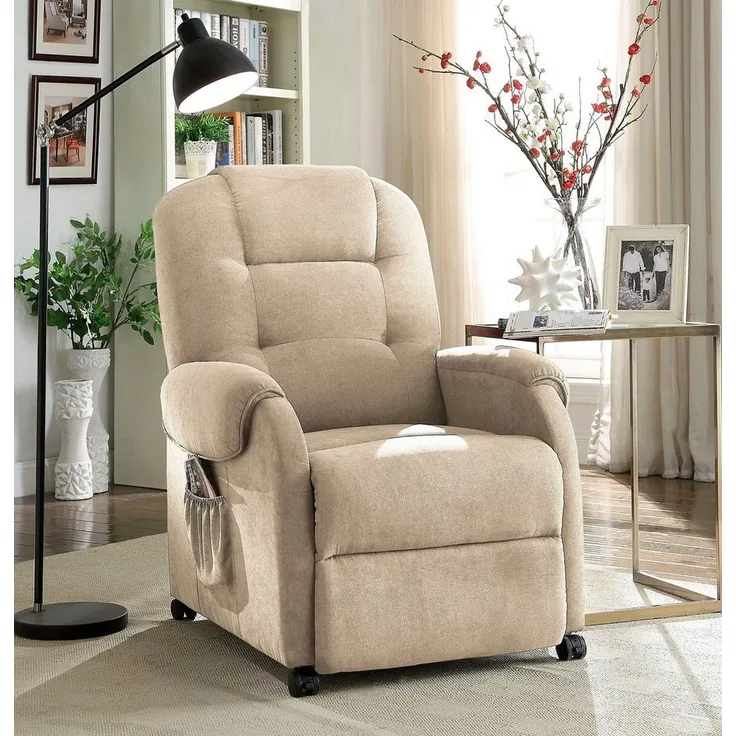 ATLANTIC home collection Relaxsessel Tobi, mit Relaxfunktion, Federkern & Aufbewahrungstasche