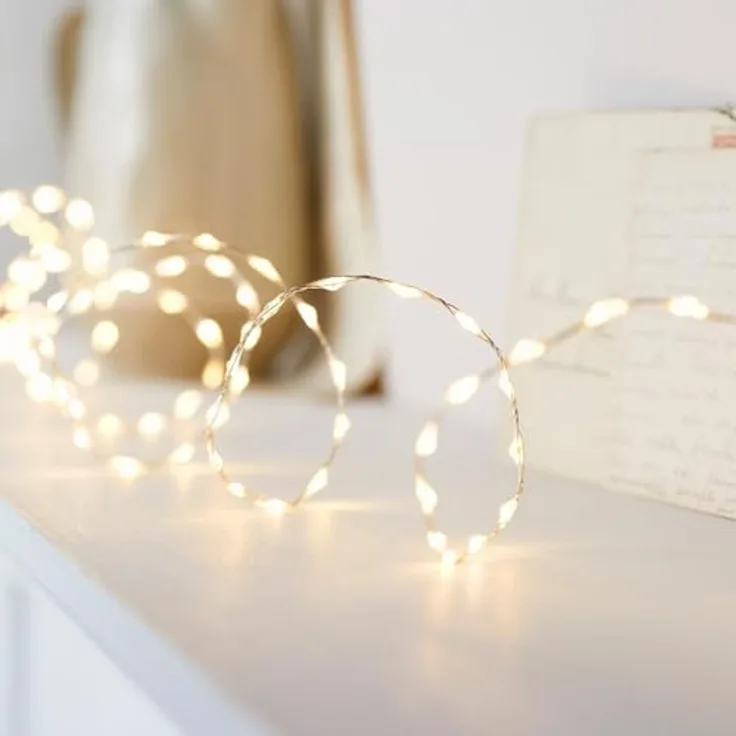 Lights4fun LED-Lichterkette 20m Bicolor Micro LED Lichterkette Weihnachtsbaumbeleuchtung