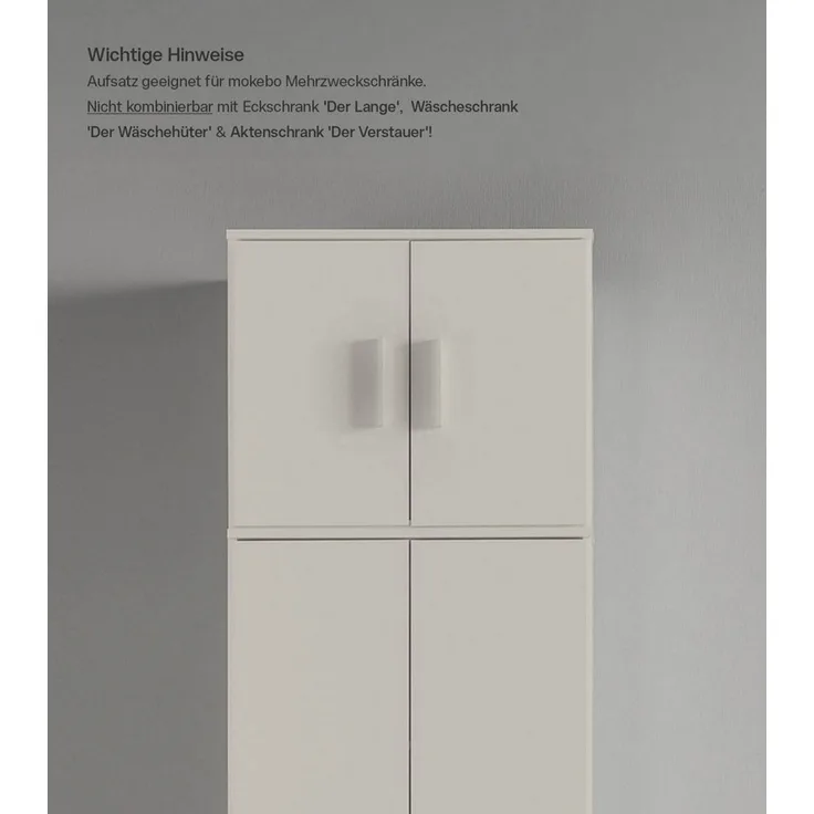 mokebo Mehrzweckschrank Der Extralange Besenschrank, Putzschrank, Flurschrank, Aufbewarhungsschrank schwarz