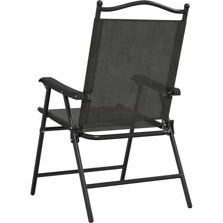vidaXL Klappbare Gartenstühle 2 Stk. Graumeliert Stahl und Textilene 360197 – Bild 6