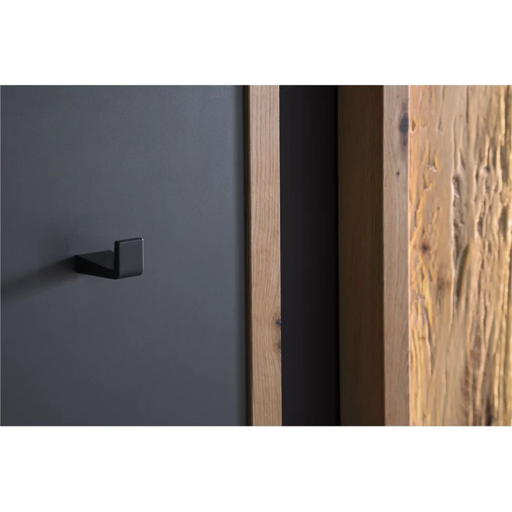 Garderobenpaneel Liza / Lizzano, Holzwerkstoff, Metall, Grau, Schwarz, Holzfarben, 86 x 118 x 32 cm – Bild 9