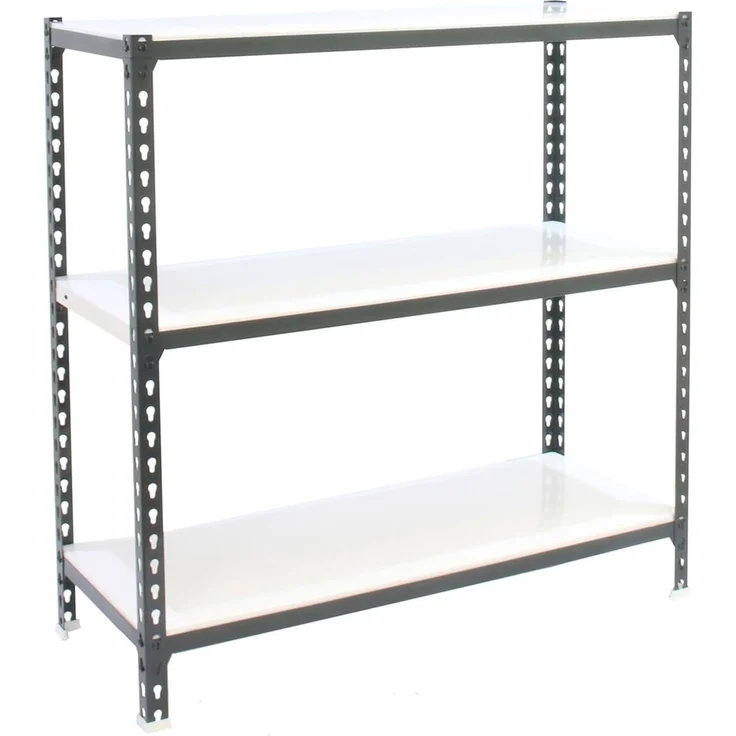 Simon Rack Schwerlastregal, 1000 x 900 x 500 mm, Bis 180 kg Belastbar, 3 Verstellbare Ablagen, Kellerregal, Lagerregal, Anthrazit/Weiss - Simonclick