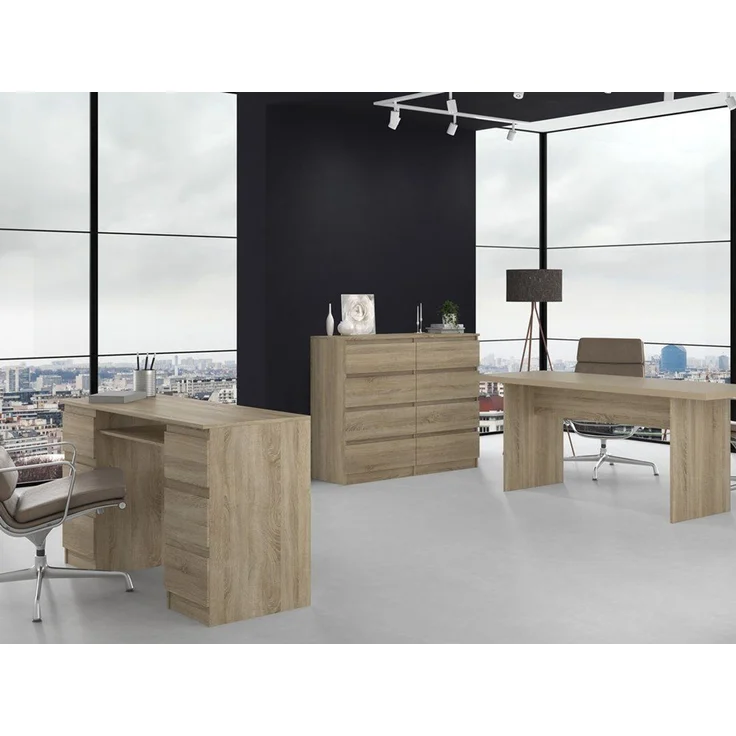 ibonto HOCHKOMMODE S SONOMA-EICHE 40x120x97cm (H 97 x T 40 x B 120 cm) – Bild 3
