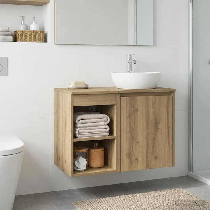 vidaXL Badezimmerschrank Artisan-Eiche 30 x 44,5 x 50 cm Holzwerkstoff 890357 – Bild 1