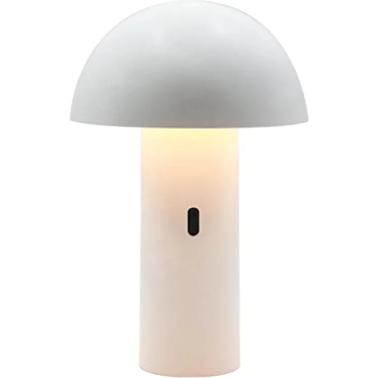 LUMISKY Tischleuchte Tod White, kabellose LED-Nachttischlampe mit dimmbarer Warmweiß-Beleuchtung, 5 Stunden Akkulaufzeit, schwenkbarer Kopf, 28 cm hoch, weiß