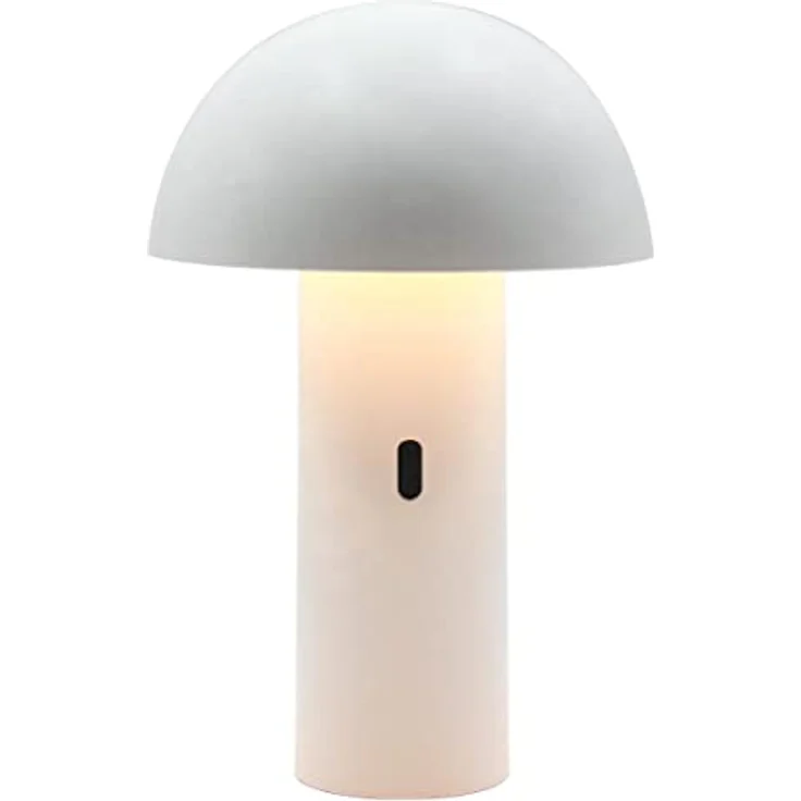 LUMISKY Tischleuchte Tod White, kabellose LED-Nachttischlampe mit dimmbarer Warmweiß-Beleuchtung, 5 Stunden Akkulaufzeit, schwenkbarer Kopf, 28 cm hoch, weiß – Bild 1