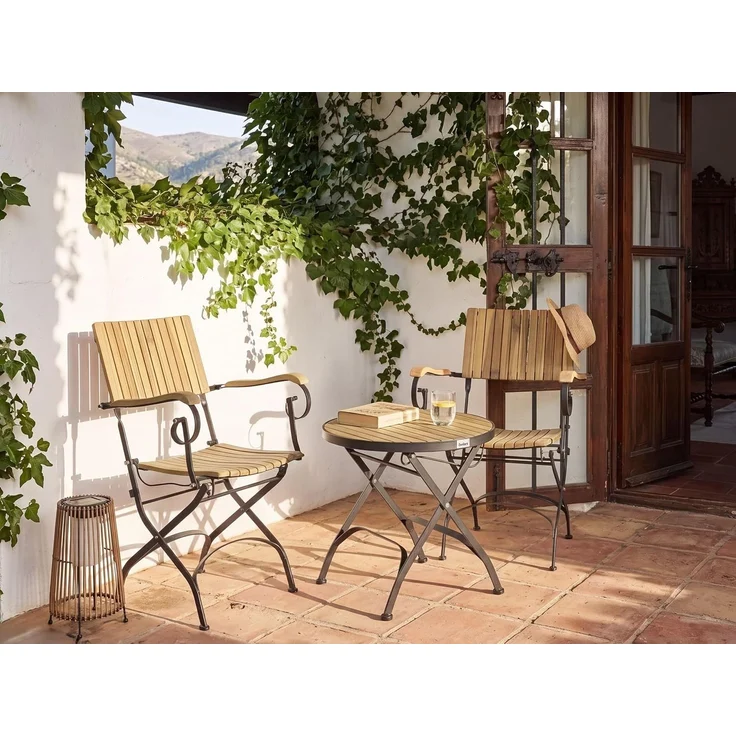 Bistro Set klappbar LASCARI Akazienholz Hellbraun – Bild 2