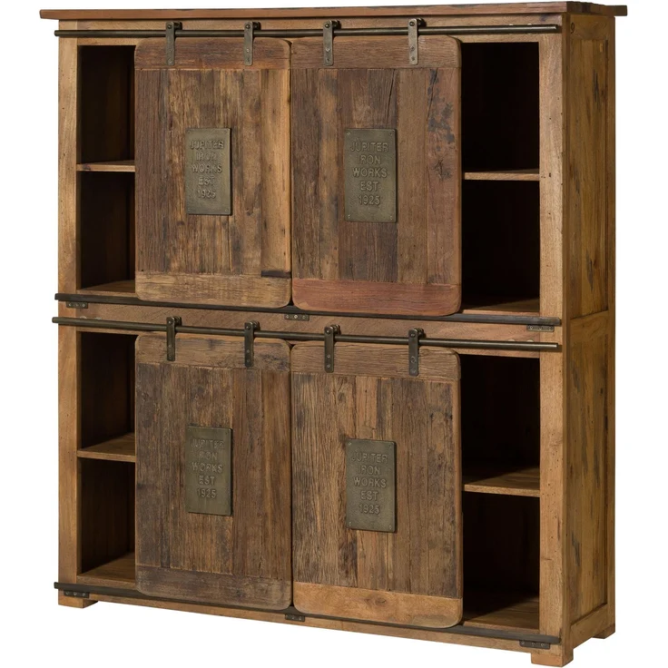 Highboard Mango / Altholz 150x45x160 natur lackiert RAILWAY LIMITED #125 – Bild 10