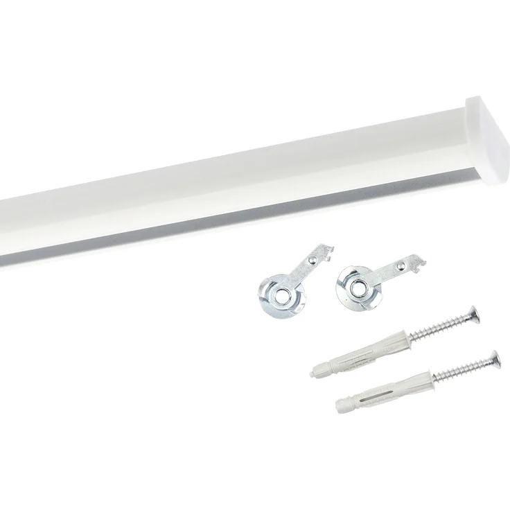 Deco-Raum® Gardinenschiene Innenlauf Round | Länge: 180cm | Material: Aluminium | Farbe: Weiß – Bild 1