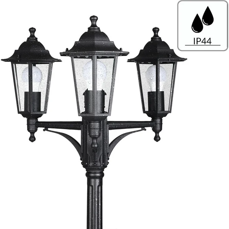 MONZANA® Außenleuchte, Laterne, 3-flammig, 176 cm, wetterfest, IP44, Aluminiumguss, Vintage-Kandelaber, Gartenleuchte & Wegeleuchte – Bild 2