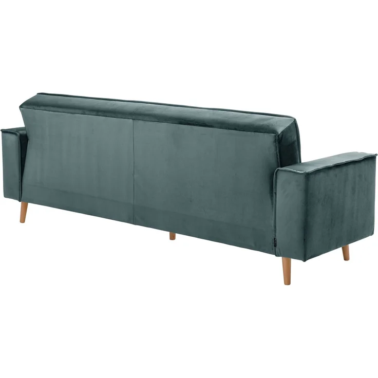 Sofa 3-Sitzer mit Bettfunktion Kavindra Samtvelours azur – Bild 5