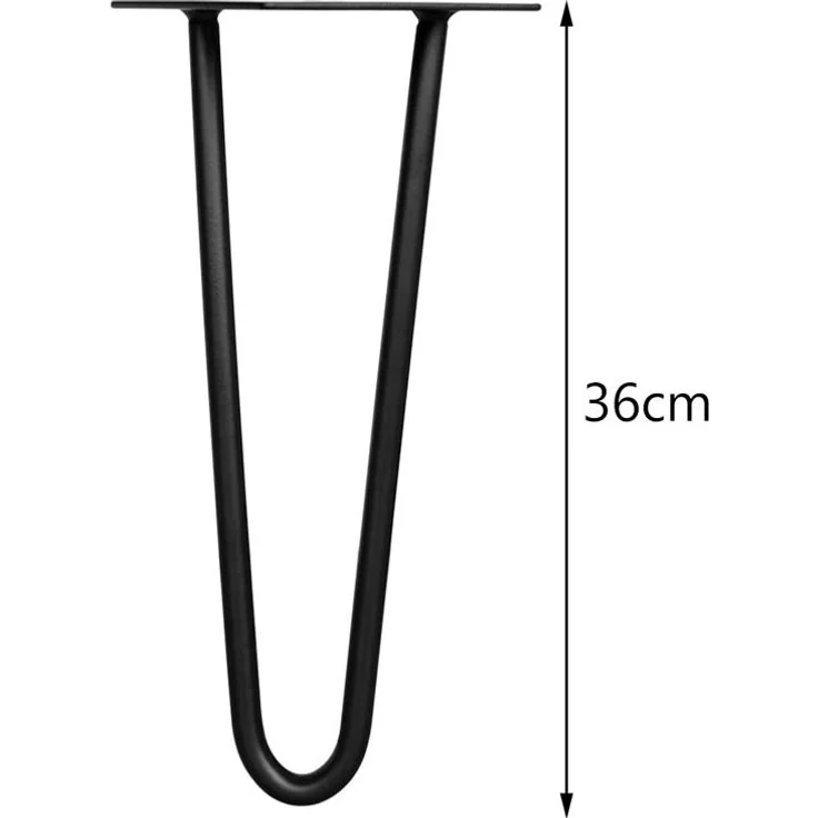 Tischbeine 4x Hairpin 30 cm Haarnadelbeine Schwarz Gestell Möbelfüße Tischkufen – Bild 6