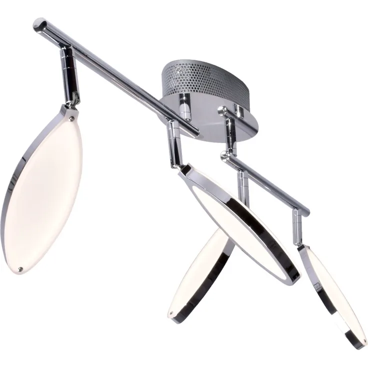 LED Deckenlampe, Chrom, schwenkbare Strahler, L 87 cm