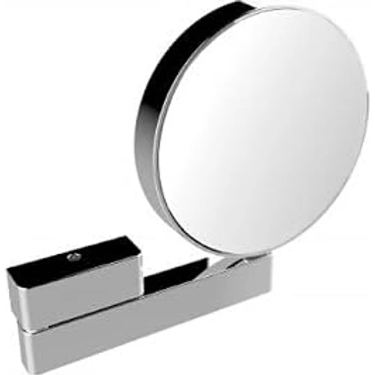 Emco Universal Kosmetik- und Rasierspiegel, runder Wandspiegel mit 3-/7-fach Vergrößerung, verchromtes Metallfinish – Bild 3