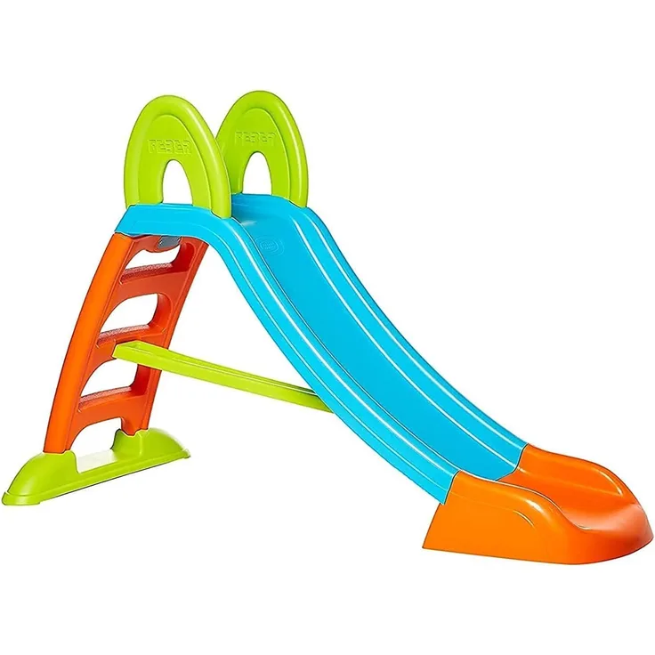 FEBER Famosa 800009001 - Rutsche mit Wasseranschluss für Kinder von 3 bis 10 Jahren, blau