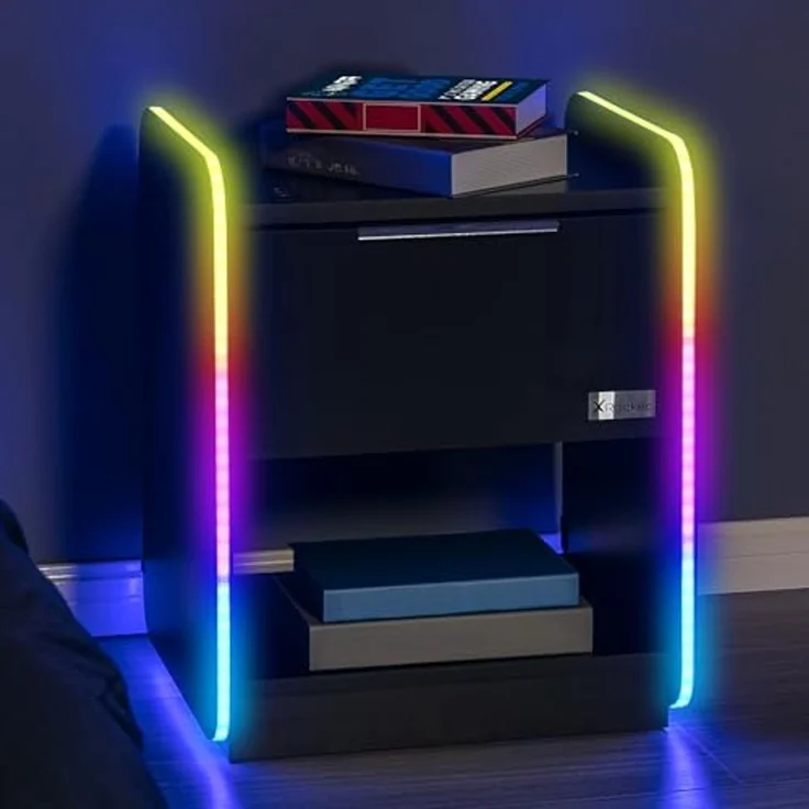 X Rocker Electra Nachttisch - Gaming Nachtschrank mit RGB-Beleuchtung, App-Steuerung & Wireless – Bild 1