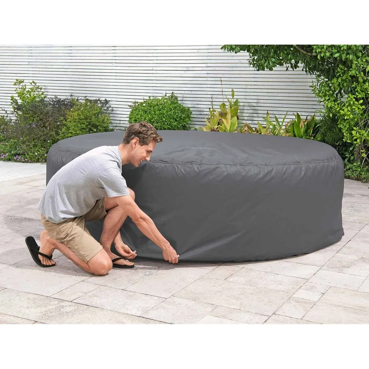 Bestway Abdeckung Grau Ø236 x 71 cm PVC und POM 42035737 – Bild 3