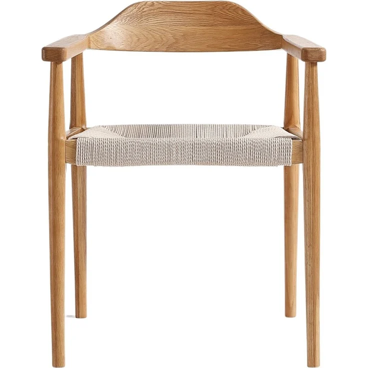 LIM HOME Esszimmerstuhl SW010 (Packung, 1 St), FSC®Eichenholzrahmen mit Sitzfläche aus Papierseil, einfache Montage – Bild 3