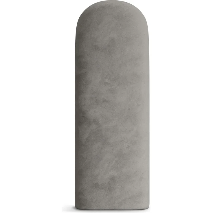 Muralo Polsterpaneel ovales WANDPOLSTER Wandkissen Bettkopfteil Wandpaneel Schlafzimmer Wohnzimmer Bett Lendekissen Modern Luxus Gepolstert Polster Paneel (Grau, 30x100 cm)