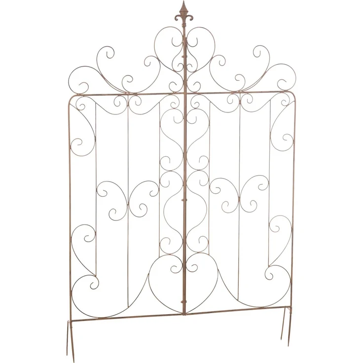 Rankgitter JORIS - 99x2x133cm, Metall, Antik-Braun | Rankhilfe Kletterpflanzen Gartendekoration – Bild 1