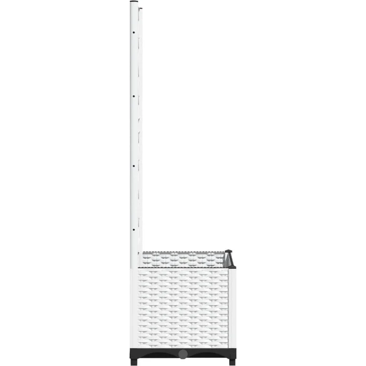 vidaXL Pflanzkübel mit Rankgitter Weiß 40x40x136 cm PP 153280 – Bild 5