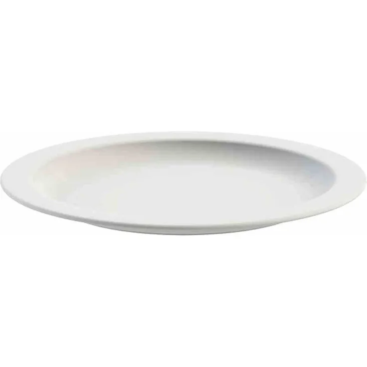 Teller 24 cm flach weiß aus Kunststoff