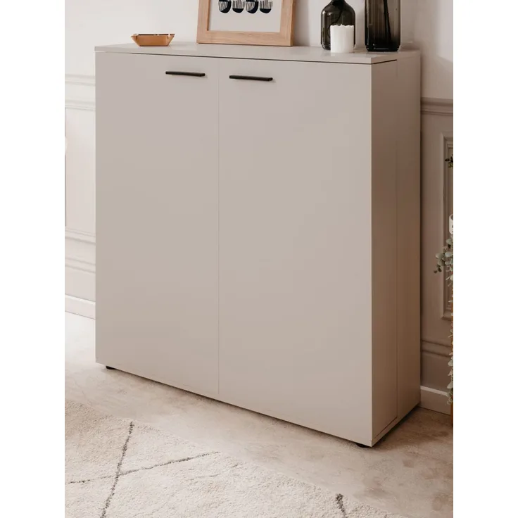 Schuhschrank Logu in Samt 100 x 110 cm