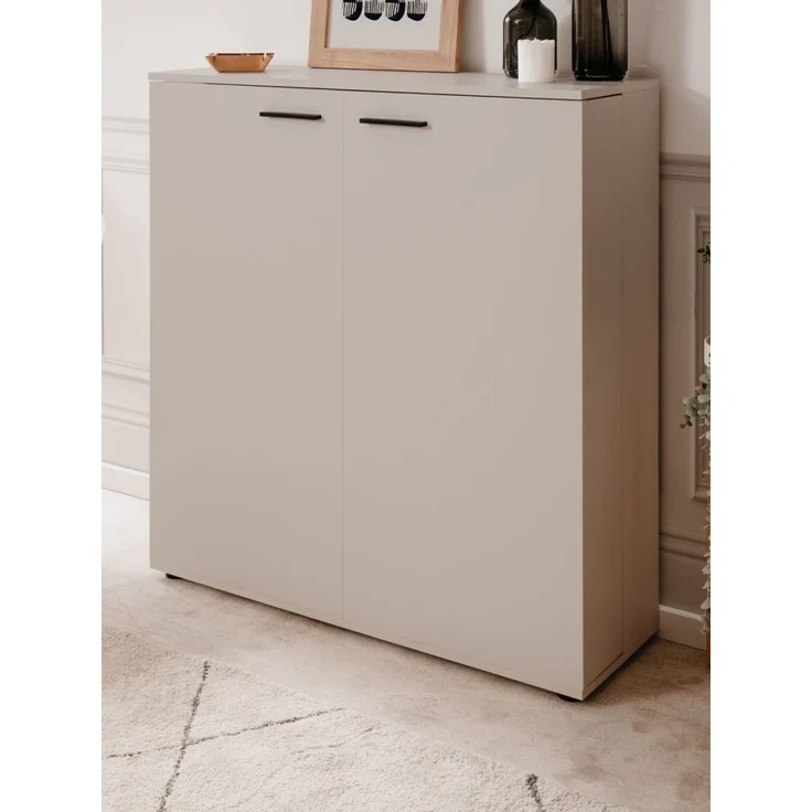 Schuhschrank Logu in Samt 100 x 110 cm – Bild 1