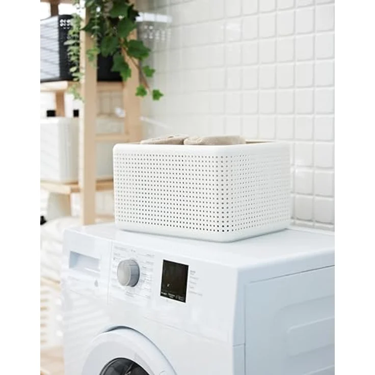 Rotho Madei Aufbewahrungsbox 13l, Kunststoff (PP) BPA-frei, weiss, 13l (32,6 x 23,8 x 18,8 cm) – Bild 5