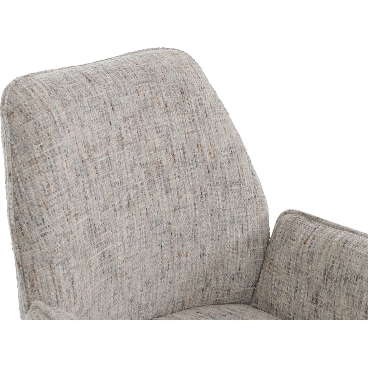 6er-Set Esszimmerstuhl HWC-G67, drehbar Auto-Position Metall Chenille (410g/m²) ~ Gestell creme, beige-hellgrau – Bild 5