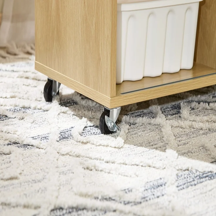 SoBuy FBT152-N Couchtisch, Spanplatte, Melamin, Helle Eiche, 70 x 55 x 25 cm – Bild 7