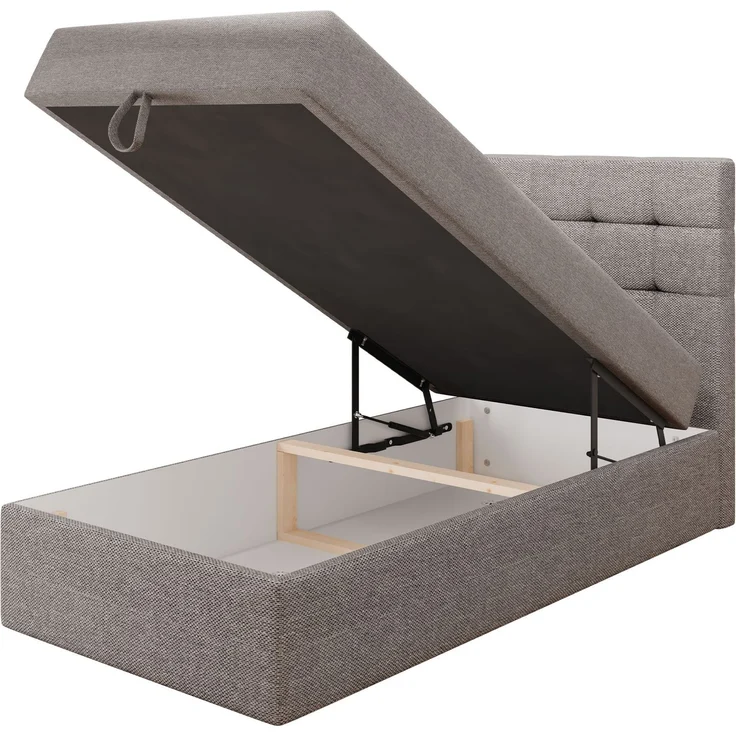 Boxspringbett Gazel Single Boucle (Farbe: Lambi 11, Größe: 90 x 200) – Bild 3