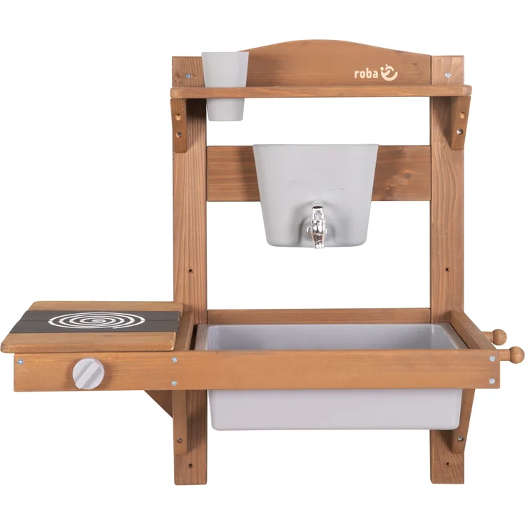 roba Spiel- und Matschküche zum Hängen -inkl. Küchenutensilien - HxBxT: ca. 65 x 65 x 36 cm - Taek – Bild 3