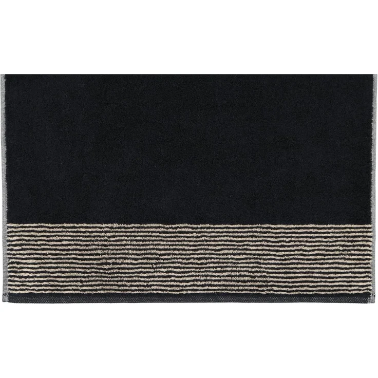 Cawö Handtuch Two-Tone 590 schwarz – Bild 3