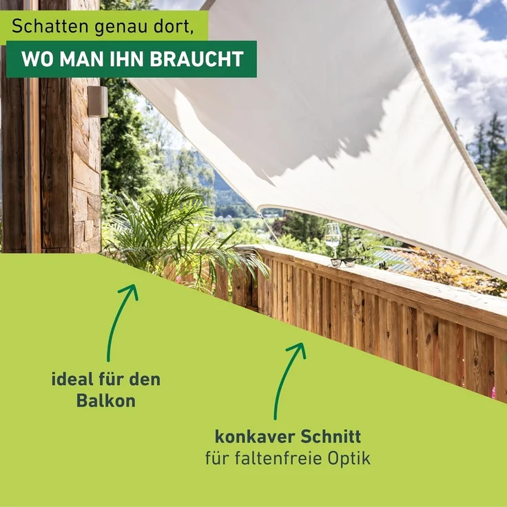 Windhager Balkon Sonnensegel, 2,7x1,4 m – Bild 4
