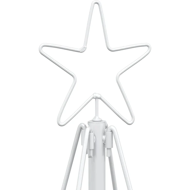 vidaXL Metall Weihnachtsbaum KUOPIO 60 cm Stahl Weiß 42053810 – Bild 4