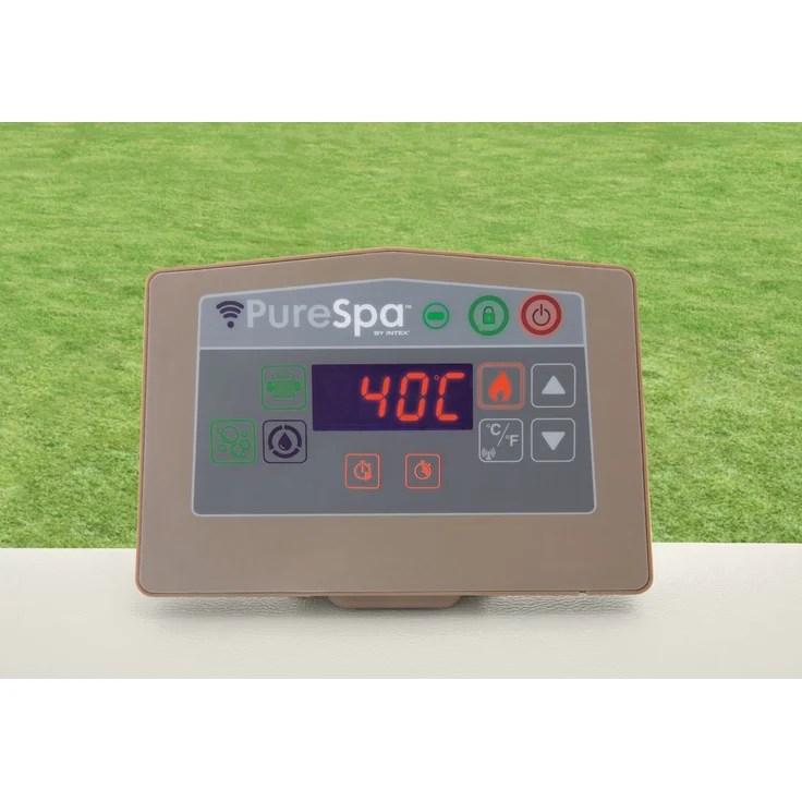 Intex 'PureSpa Chevron Deluxe Square' aufblasbarer Whirlpool, creme, Ø 239 x 71 cm – Bild 5