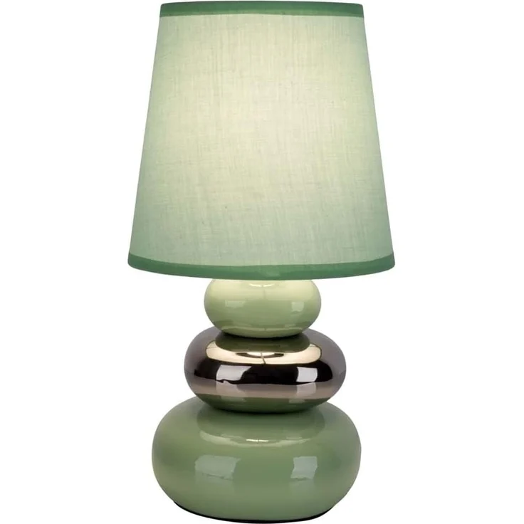 Tischlampe Wohnzimmer Tischleuchte Schlafzimmer Keramik Stoff Mint Grün 3045349 – Bild 4