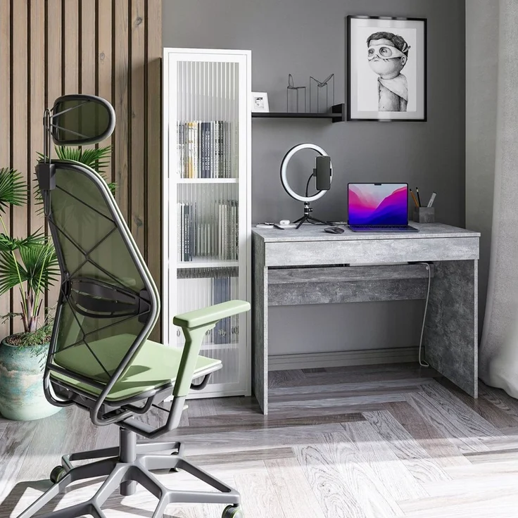 KOMTO Schreibtisch Milan mit 1 Schublade Bürotisch Computertisch Klein Arbeitstisch, Büro PC-Tisch Kinderschreibtisch mit Stauraum 100 x 53 x 76 cm – Bild 2